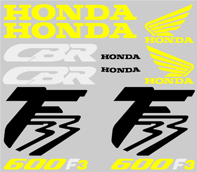 Honda F3 1995 Style Full Decal Set 3 Colour